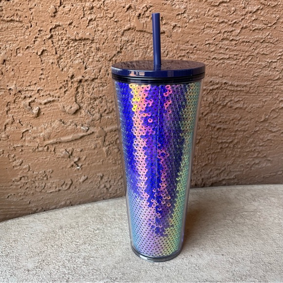 NWT Starbucks Iridescent Sequin Tumbler Cup - Picture 4 of 6